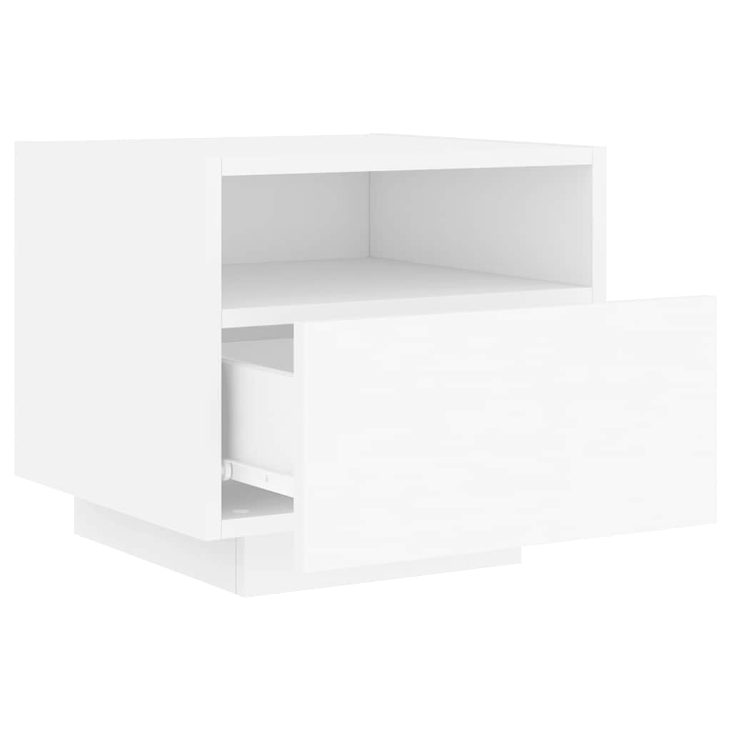 Modern LED Bedside Table with Storage – 40cm Nightstand