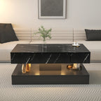 Modern Living Room Coffee Table with Built-In LED Lights