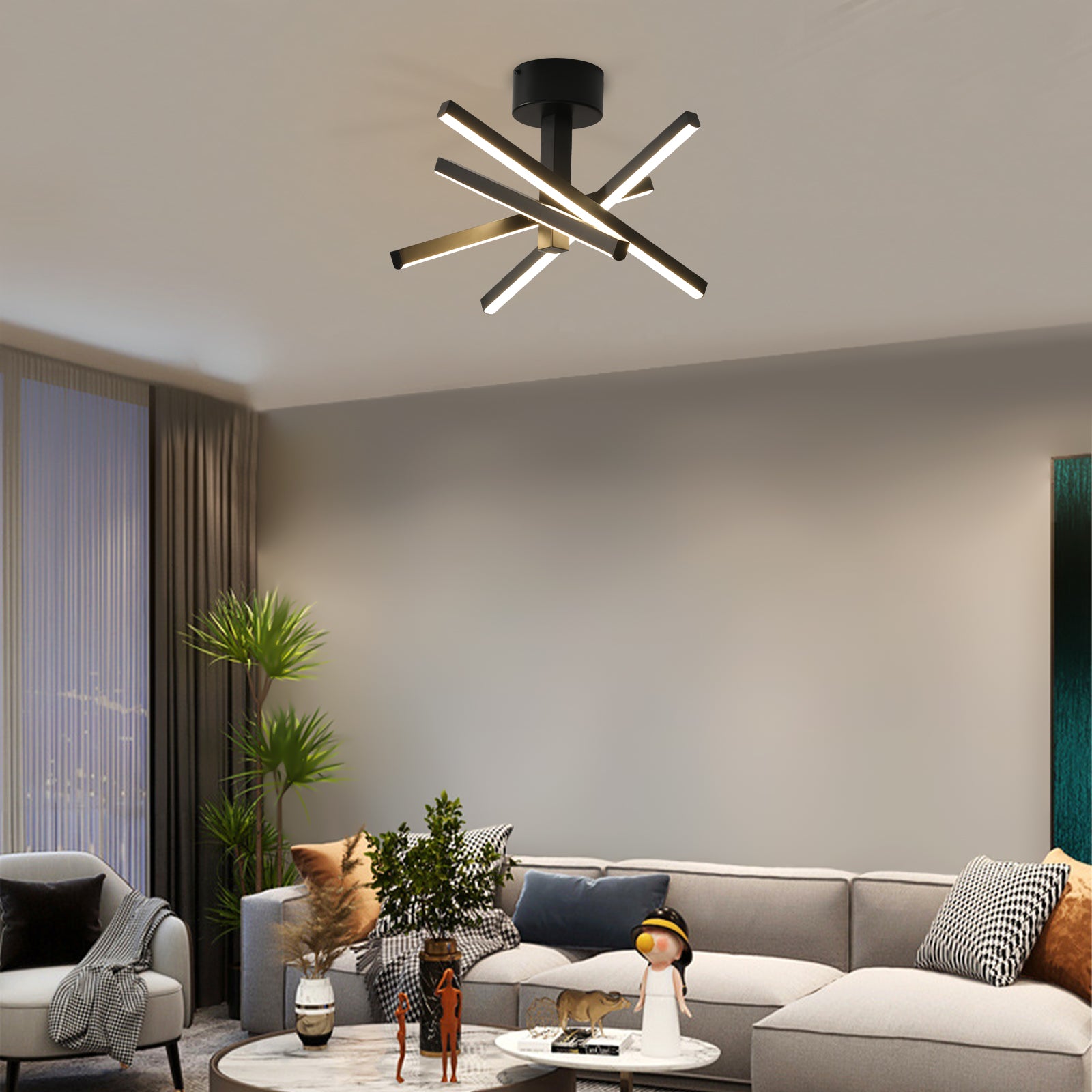 Modern Geometric Starburst Ceiling light