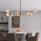 Modern Crystal Chandelier – 9-Light Chrome Ceiling Fixture
