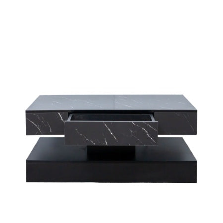 Modern Living Room Coffee Table with Built-In LED Lights