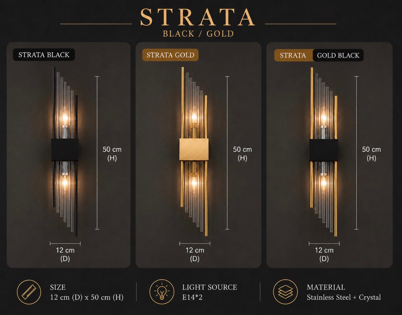 Luxx Crystal Wall Lamp