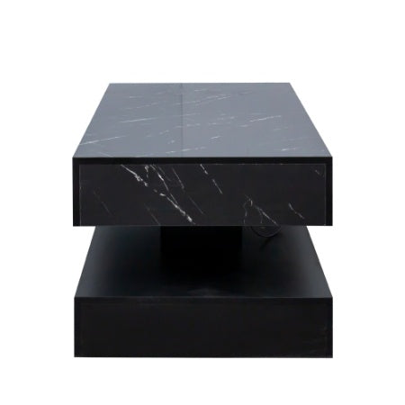 Modern Living Room Coffee Table with Built-In LED Lights