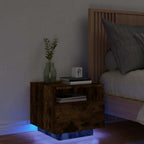 Modern LED Bedside Table with Storage – 40cm Nightstand