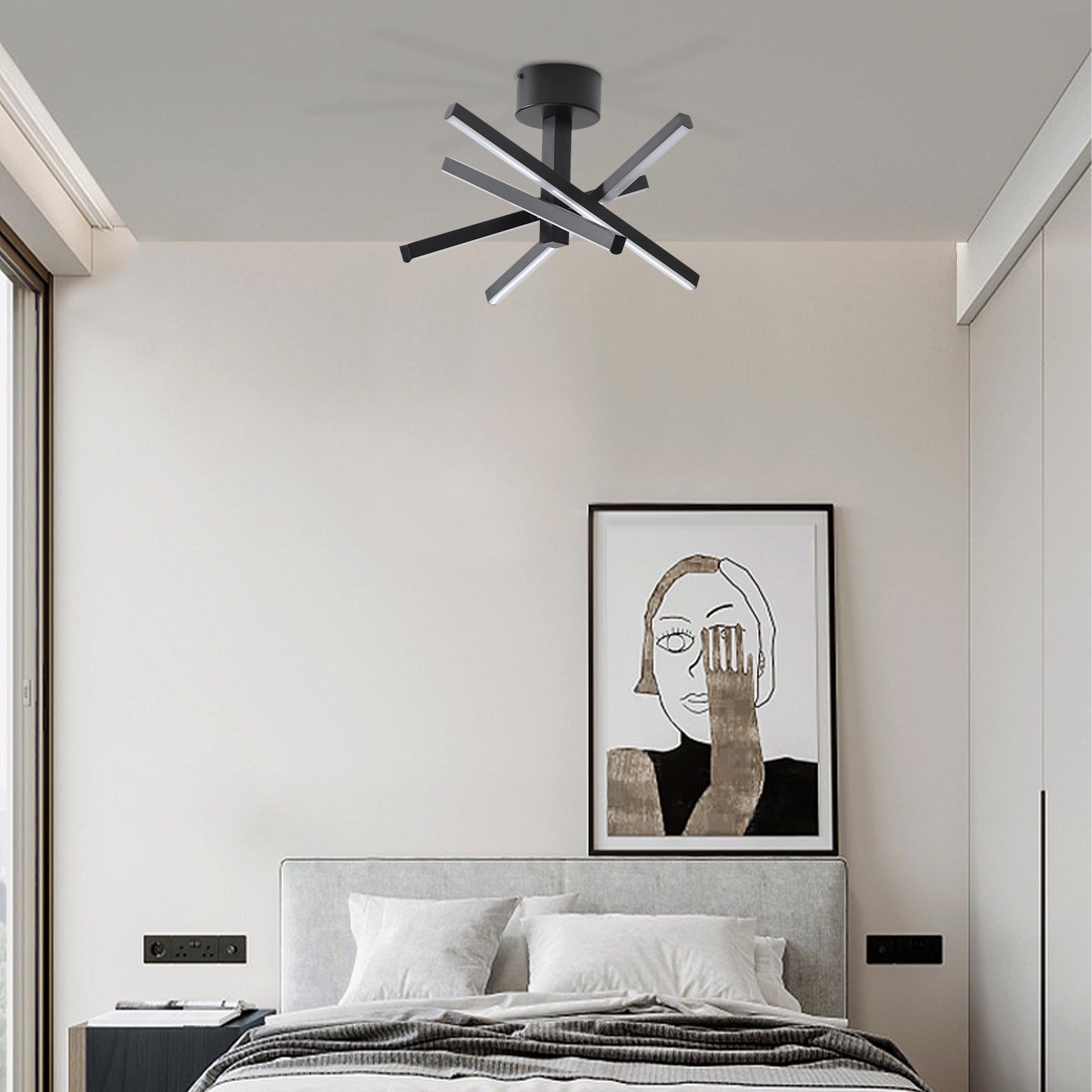 Modern Geometric Starburst Ceiling light