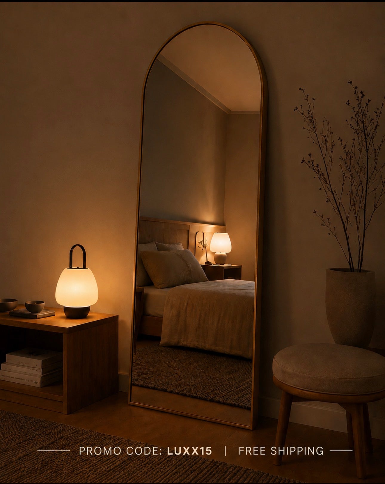 Luxx Arched Standing Mirror