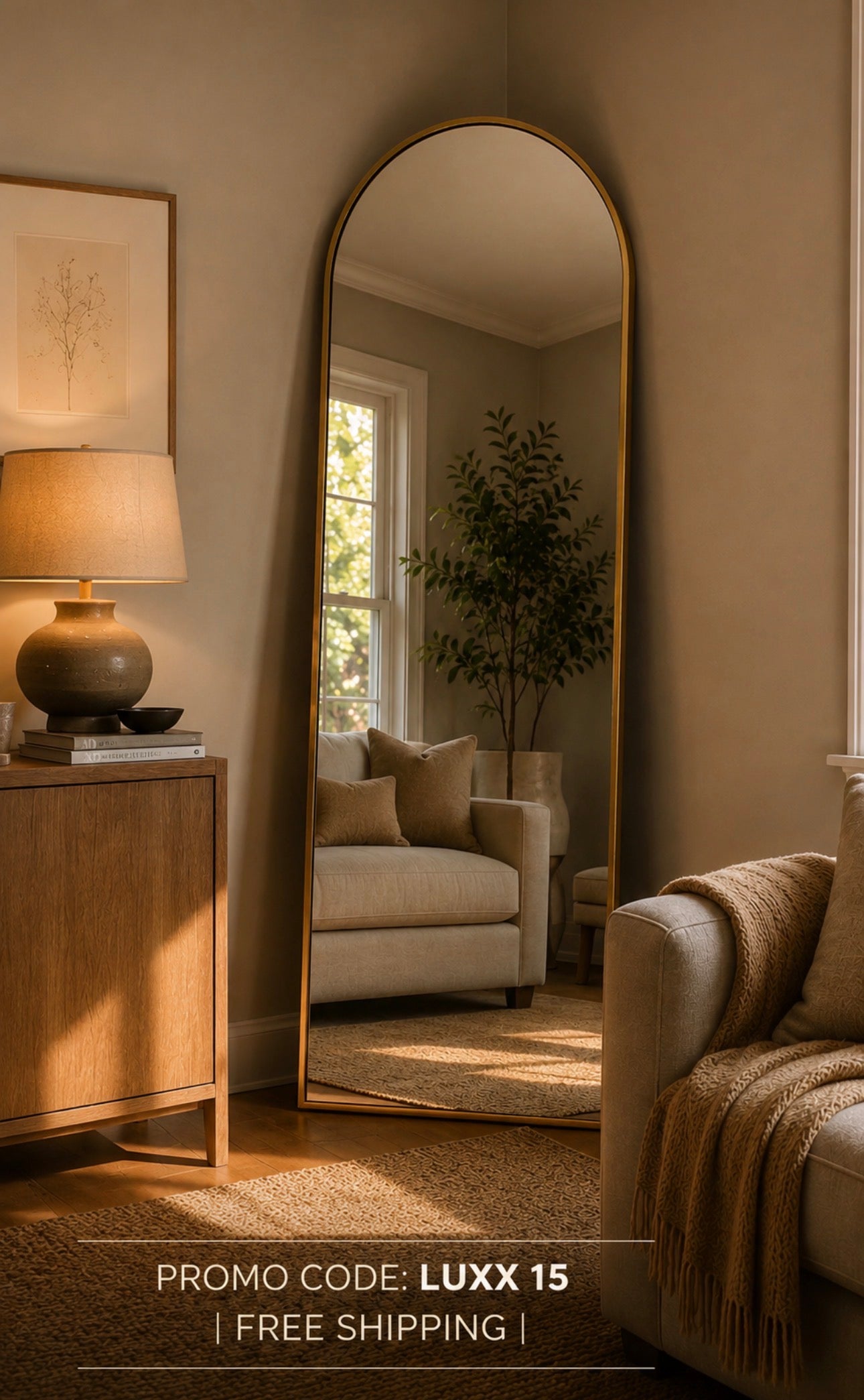 Luxx Arched Standing Mirror