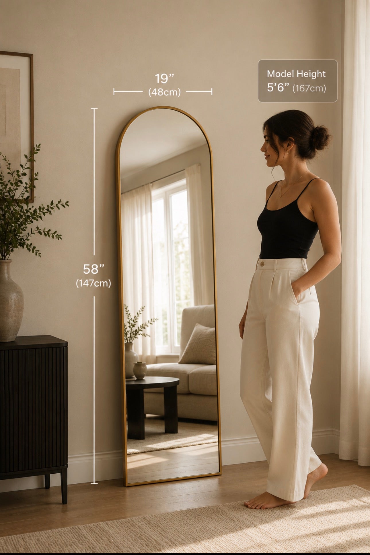 Luxx Arched Standing Mirror