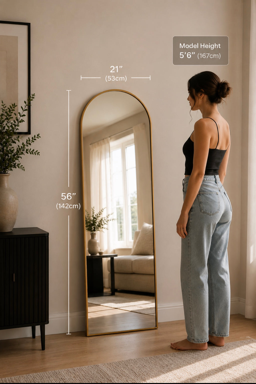 Luxx Arched Standing Mirror