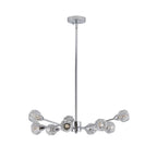 Modern Crystal Chandelier – 9-Light Chrome Ceiling Fixture
