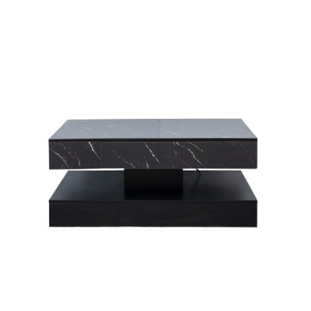 Modern Living Room Coffee Table with Built-In LED Lights