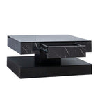 Modern Living Room Coffee Table with Built-In LED Lights